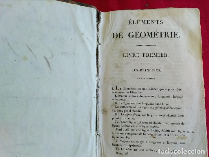 Libros antiguos: Libro antiguo &Eacute;l&eacute;ments de G&eacute;om&eacute;trie - Foto 1