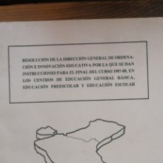 Libros antiguos: RESOLUCIÓN DE LA DIRECCIÓN GENERAL DE ORDENACIÓN E INNOVACIÓN EDUCATIVA. 1987-88.GENERALITAT VALENCI