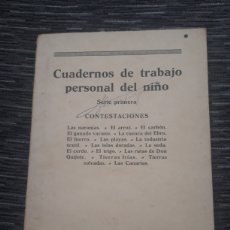 Libros antiguos: CUADERNOS DE TRABAJO PERSONAL DEL NIÑO EL MAGISTERIO ESPAÑOL