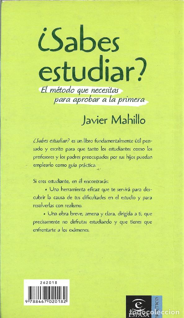 Libros antiguos: &iquest;SABES ESTUDIAR? JAVIER MAHILLO - Foto 2