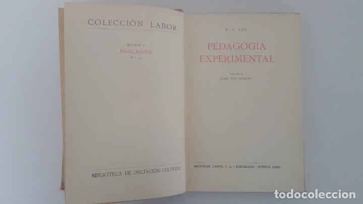 Libros antiguos: Pedagog&iacute;a experimental. Profesor W.A. Lay - Foto 3