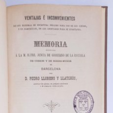 Libros antiguos: PEDRO LLORENS - VENTAJAS É INCONVENIENTES DE LOS SISTEMAS DE ESCRITURA PARA USO DE LOS CIEGOS 1856. Lote 336010018