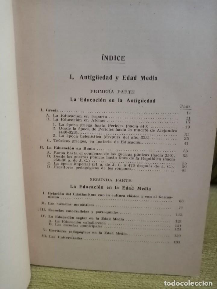 Libros antiguos: HISTORIA DE LA PEDAGOG&Iacute;A - Foto 6