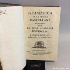 Libros antiguos: .- GRAMÁTICA DE LA LENGUA CASTELLANA. REAL ACADEMIA ESPAÑOLA. MADRID. VIUDA IBARRA IMPRESORA 1796.. Lote 350840574