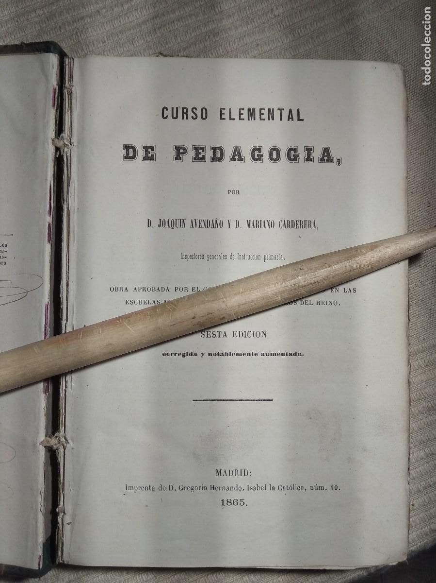 Libros antiguos: 1865 CURSO ELEMENTAL PEDAGOGIA - Foto 1
