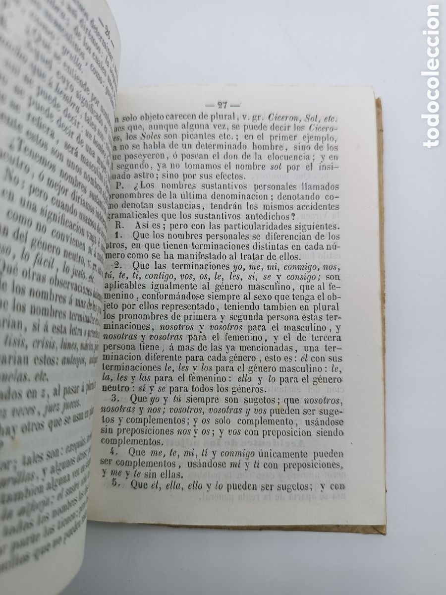 Libros antiguos: Compendio de gram&aacute;tica castellana 1852 - Foto 4