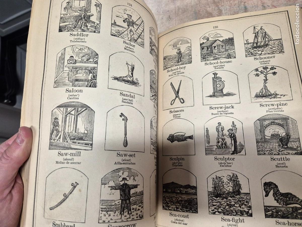 Libros antiguos: Libro de objetos ilustrados espa&ntilde;ol e ingl&eacute;s 1884 - Foto 10