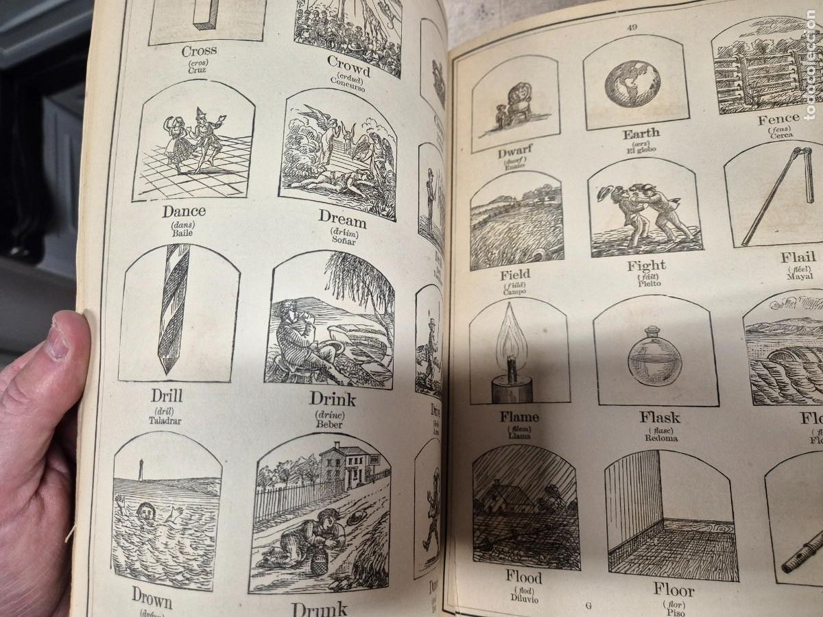 Libros antiguos: Libro de objetos ilustrados espa&ntilde;ol e ingl&eacute;s 1884 - Foto 15