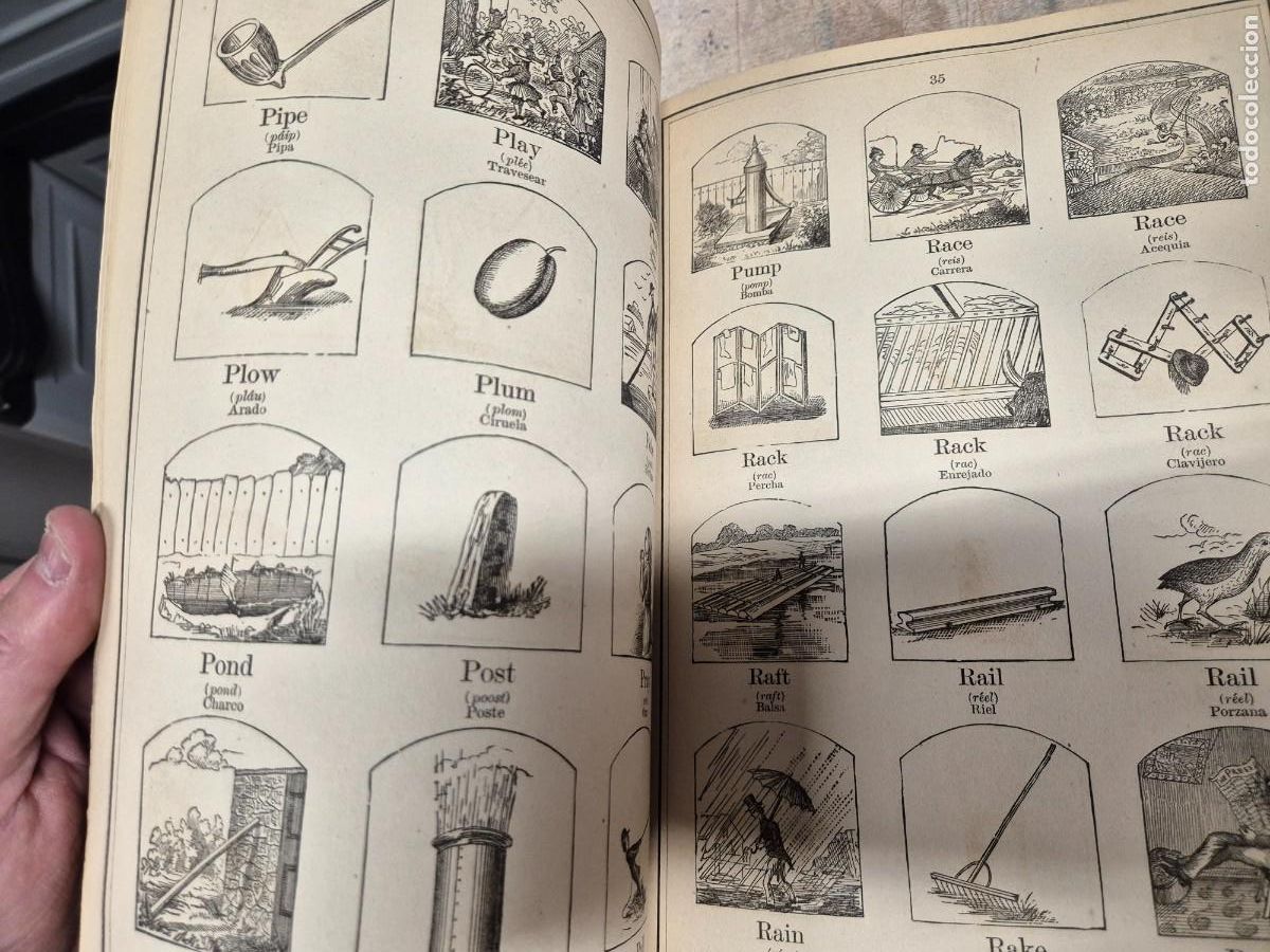 Libros antiguos: Libro de objetos ilustrados espa&ntilde;ol e ingl&eacute;s 1884 - Foto 16