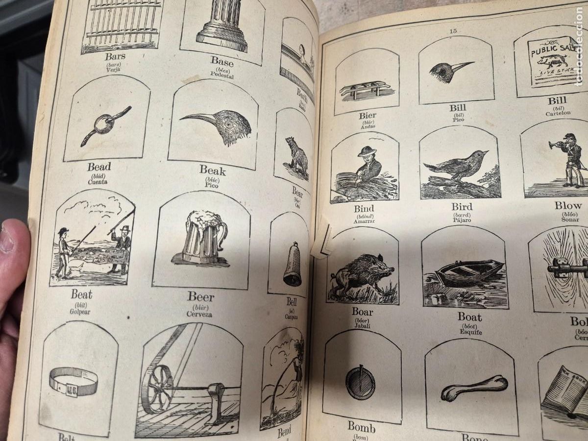 Libros antiguos: Libro de objetos ilustrados espa&ntilde;ol e ingl&eacute;s 1884 - Foto 17