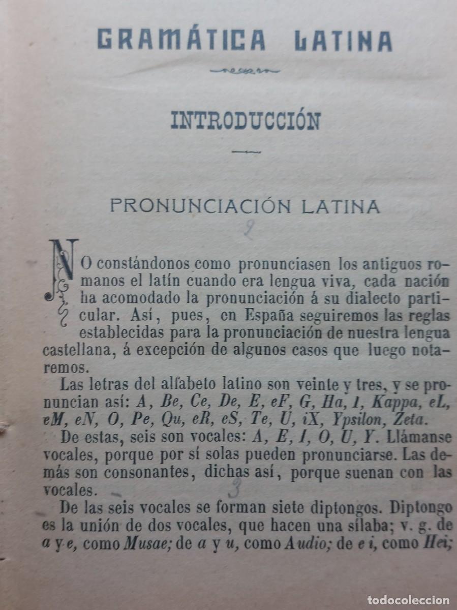 Libros antiguos: GRAM&Aacute;TICA LATINA - A&Ntilde;O 1906 - - Foto 4