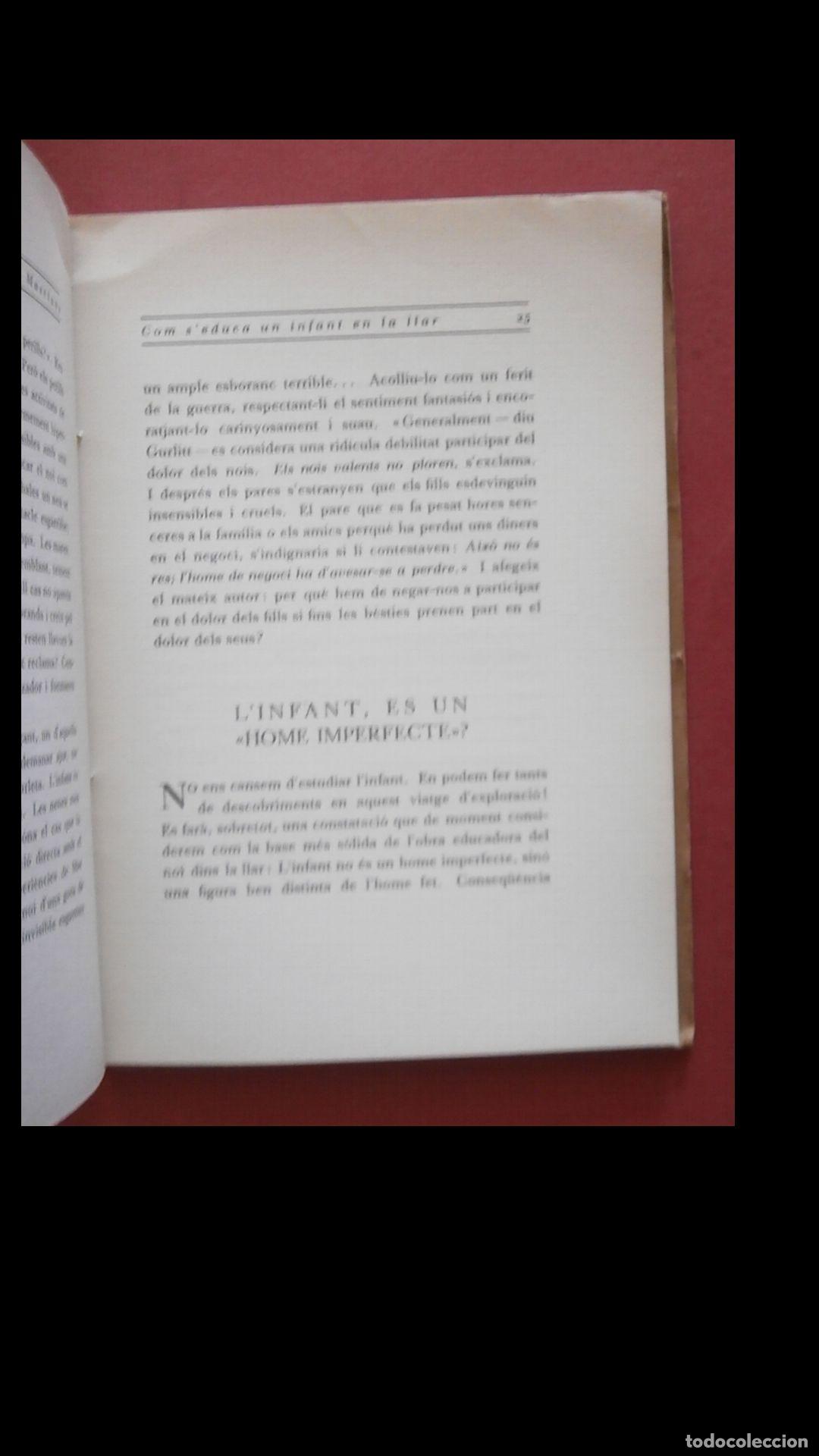 Libros antiguos: Com seduca un infant en la llar. Francesc Masclans - Foto 4