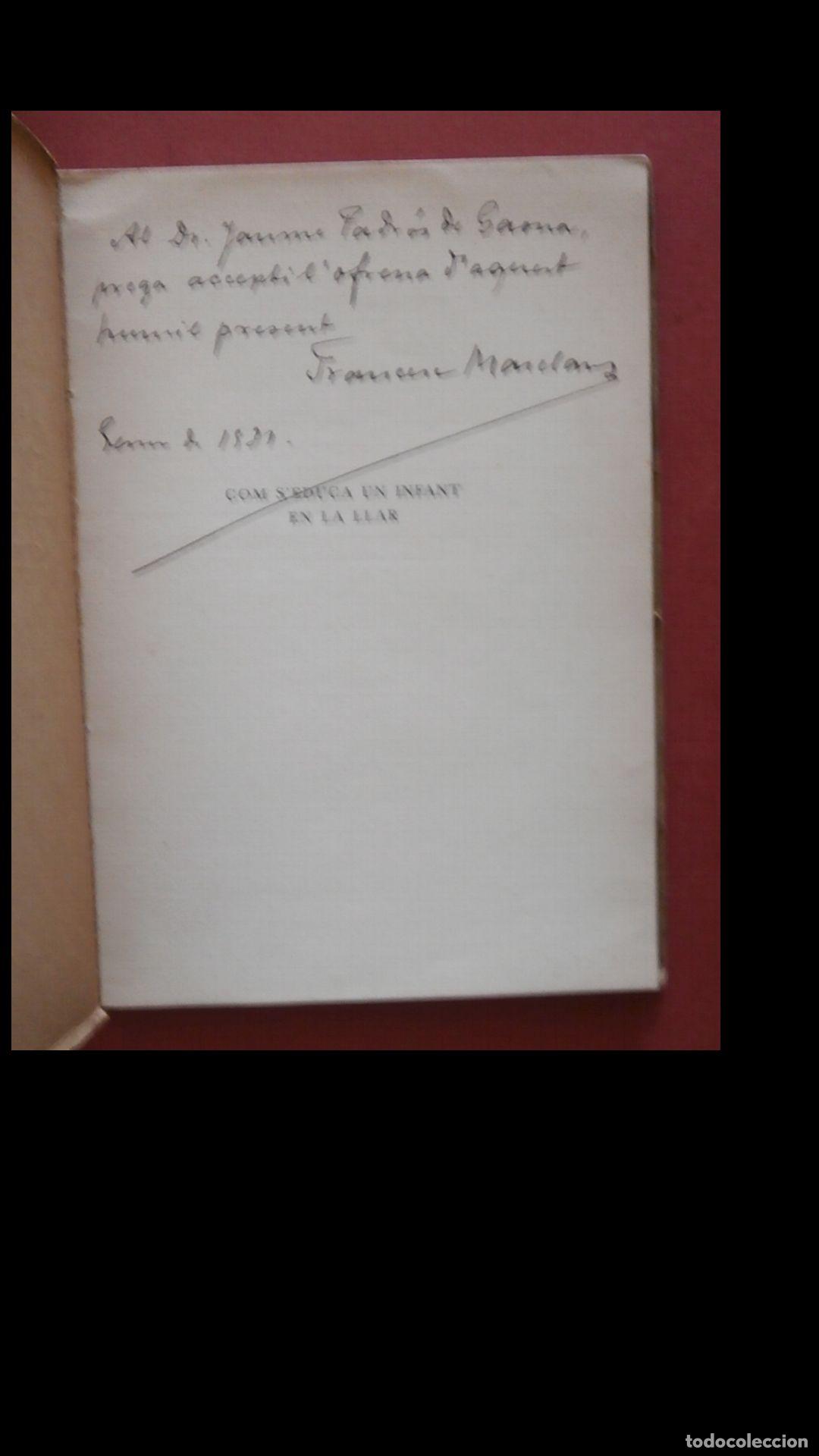 Libros antiguos: Com seduca un infant en la llar. Francesc Masclans - Foto 5