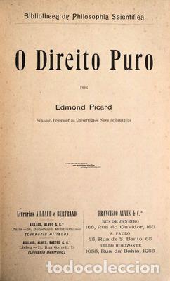 Libros antiguos: PICARD. (E.) - O DIREITO PURO. - Foto 2