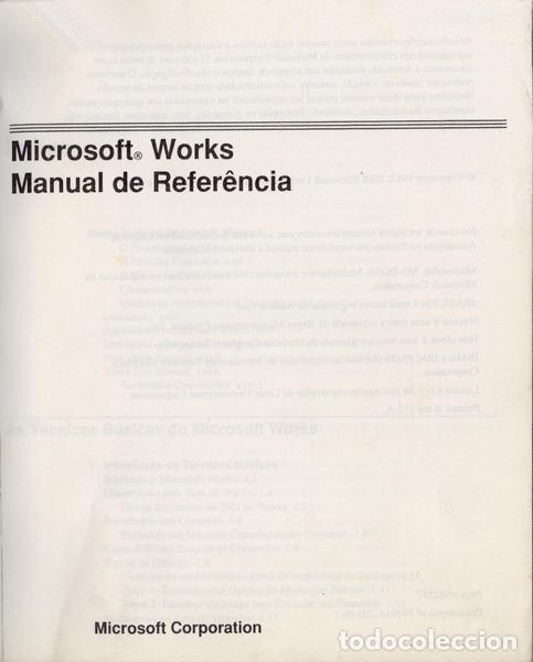Libros antiguos: MICROSOFT WORKS - MANUAL DE REFER&Ecirc;NCIA. - Foto 1