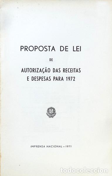 Libros antiguos: PROPOSTA DE LEI. - Foto 2
