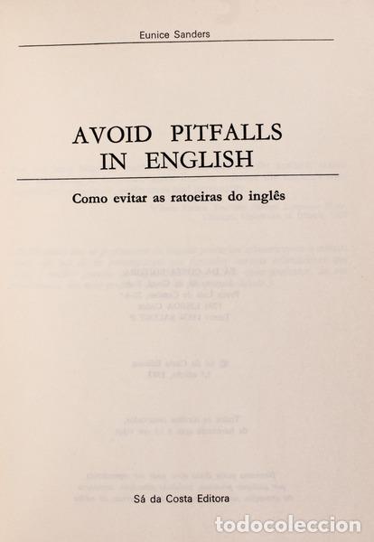 Libros antiguos: SANDERS. (Eunice) - AVOID PITFALLS IN ENGLISH. - Foto 2