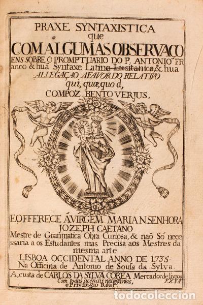 Libros antiguos: CAETANO. (Jozeph) - PRAXE SYNTAXISTICA. - Foto 1