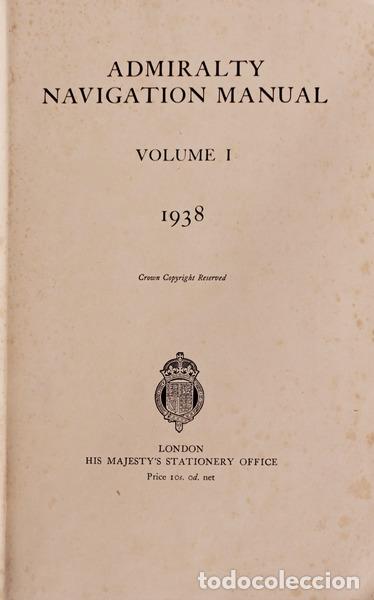 Libros antiguos: ADMIRALTY NAVIGATION MANUAL, 1838. - Foto 1