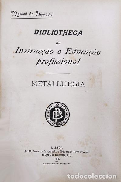 Libros antiguos: METALLURGIA. - Foto 1