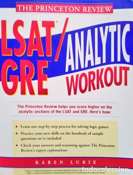Libros antiguos: LURIE. (Karen) - LSAT/GRE ANALYTIC WORKOUT. - Foto 1