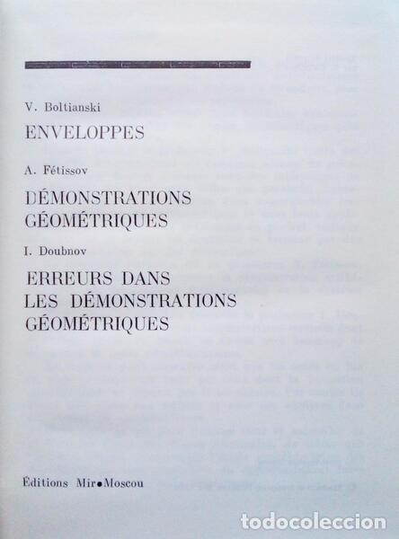 Libros antiguos: BOLTIANSKI. (V.), A. F&eacute;tissov e I. Doubnov. - ENVELOPPES. - Foto 1