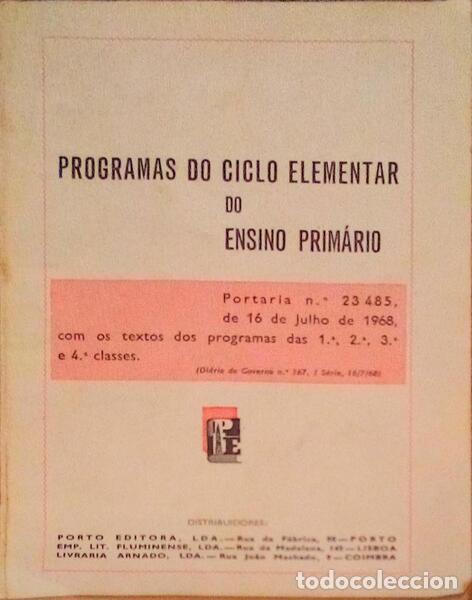 Libros antiguos: PROGRAMAS DO CICLO ELEMENTAR DO ENSINO PRIM&Aacute;RIO. - Foto 1