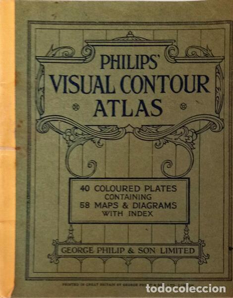 Libros antiguos: PHILIPS&#39; VISUAL CONTOUR ATLAS. - Foto 1