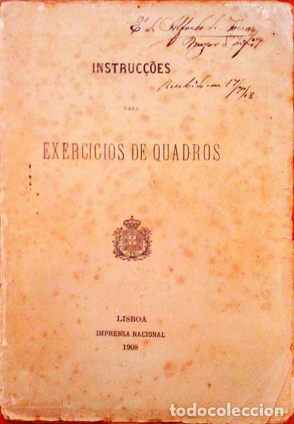 Libros antiguos: INSTRUC&Ccedil;&Otilde;ES PARA EXERCICIOS DE QUADROS. - Foto 1