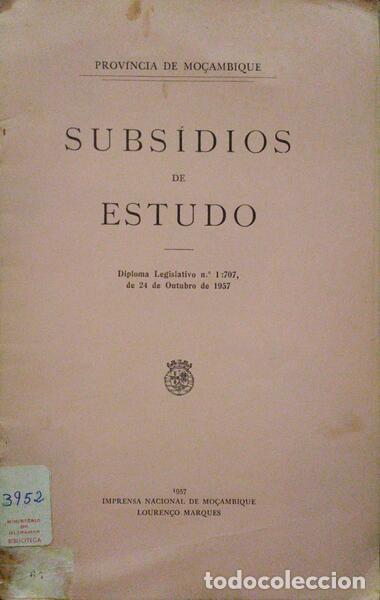 Libros antiguos: SUBS&Iacute;DIOS DE ESTUDO. - Foto 1