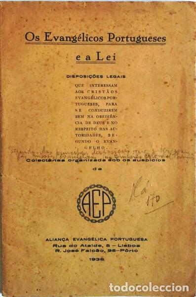 Libros antiguos: OS EVANG&Eacute;LICOS PORTUGUESES E A LEI. - Foto 1