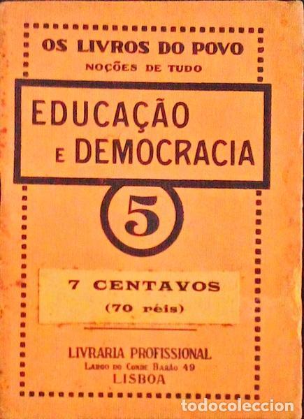 Libros antiguos: BARROS. (Jo&atilde;o de) - EDUCA&Ccedil;&Atilde;O E DEMOCRACIA. - Foto 1