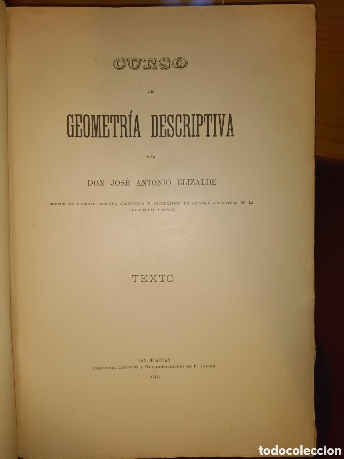 Libros antiguos: Dos Tomos Curso de Geometr&iacute;a Descriptiva - Foto 4