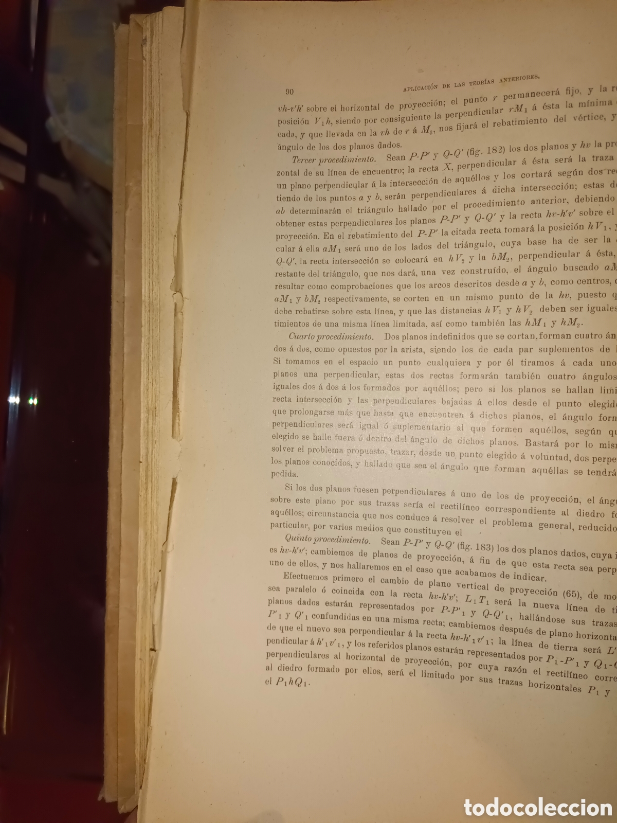 Libros antiguos: Dos Tomos Curso de Geometr&iacute;a Descriptiva - Foto 5