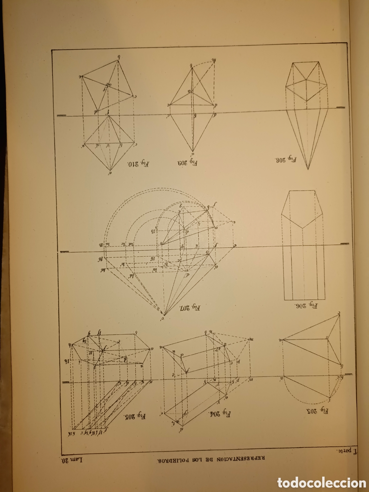 Libros antiguos: Dos Tomos Curso de Geometr&iacute;a Descriptiva - Foto 11