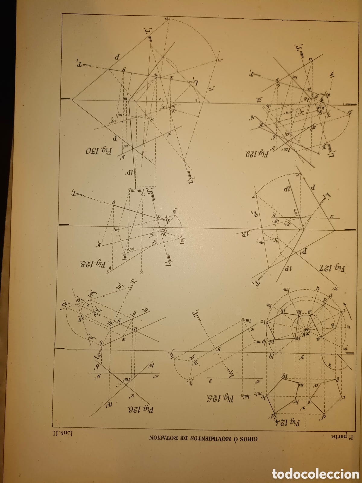 Libros antiguos: Dos Tomos Curso de Geometr&iacute;a Descriptiva - Foto 14