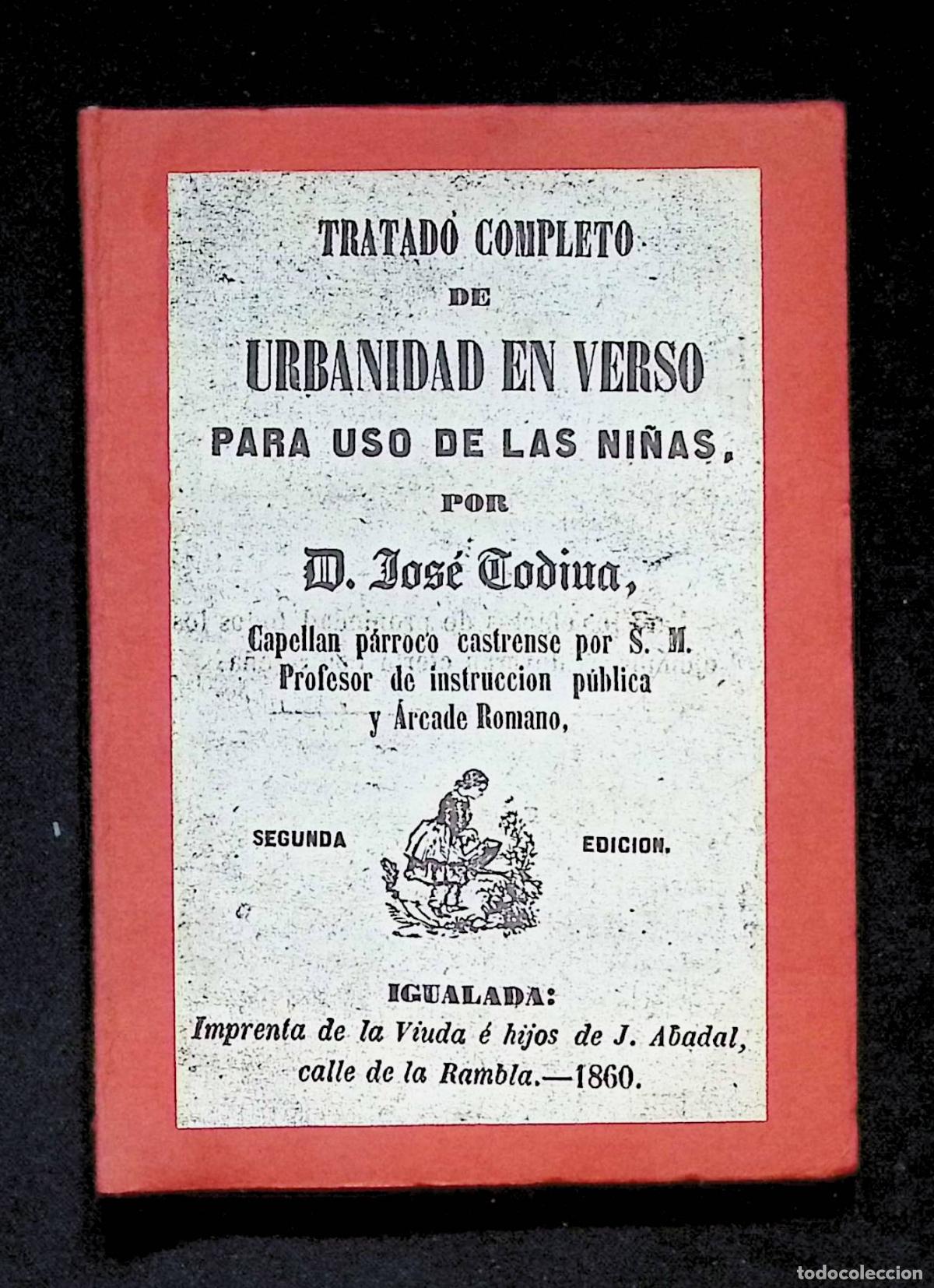 Libros antiguos: TRATADO COMLPETO DE URBANIDAD EN VERSO PARA USO DE LAS NI&Ntilde;AS. - CODINA, Jos&eacute;.