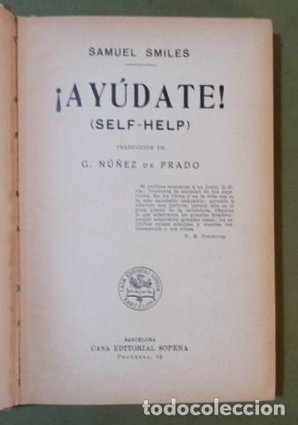 Libros antiguos: SMILES, SAMUEL: &iexcl;AYUDATE! (SELF-HELP, Autoayuda) - Foto 3