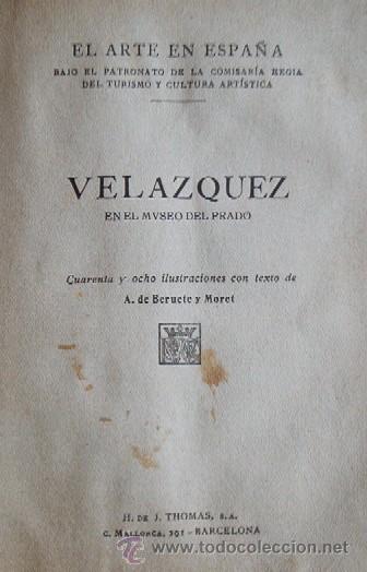 Libros antiguos: VELAZQUEZ EN EL MUSEO DEL PRADO - Foto 3