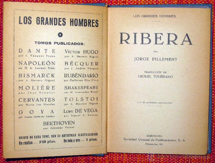 Libros antiguos: Jorge PILLEMENT. Ribera. 1932 - Foto 2