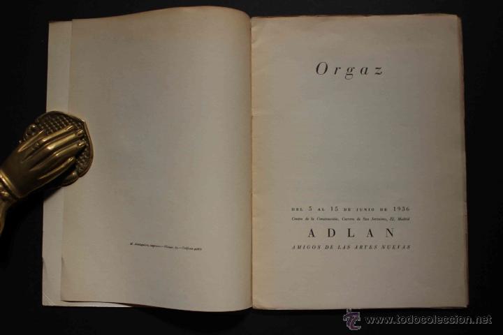 Libros antiguos: ADLAN. Exposici&oacute;n ORGAZ. 1936 - Foto 2