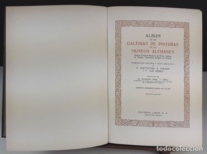 Libros antiguos: GALERÍAS DE EUROPA. 5 TOMOS. VARIOS AUTORES. EDITORIAL LABOR. S. XX. - Foto 4 - 101286291