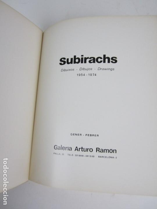 Libros antiguos: Catálogo Subirachs dibuixos, dibujos, drawings, 1954 - 1974, Galeria Artur Ramon. 17x20,5cm - Foto 2 - 136389834