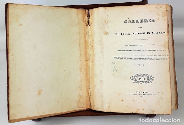 Libros antiguos: GALLERIA DELLE PIU BELLE INCISIONI IN ACCIAIO. TOMO I. EDIT. PAOLO FUMAGALLI. 1840. - Foto 3 - 138118862