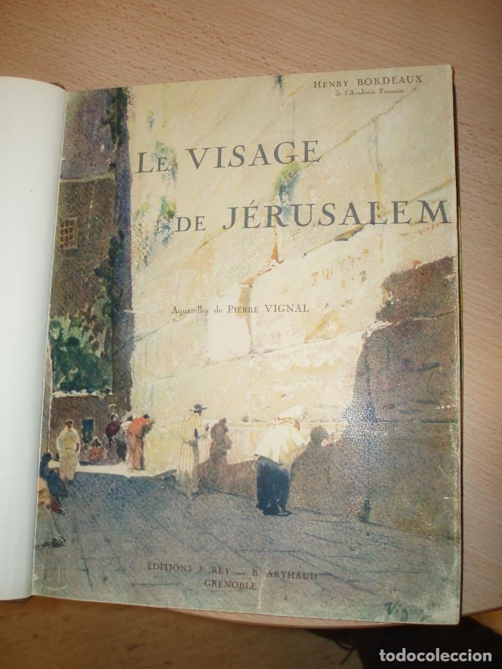 Libros antiguos: Le visage de Jerusalem, aquarelles - Foto 1