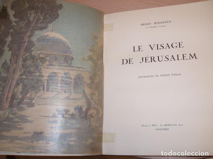 Libros antiguos: Le visage de Jerusalem, aquarelles - Foto 3