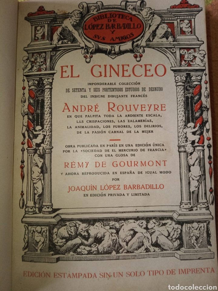 Libros antiguos: El Gineceo. Andr&eacute; Rouveyre - Foto 2