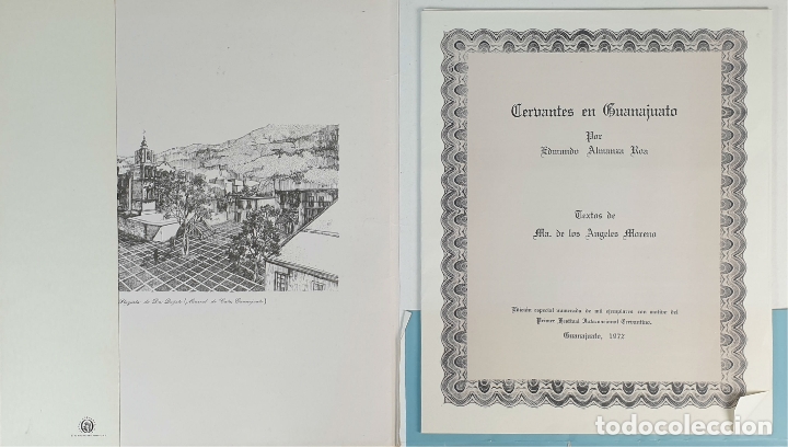 Libros antiguos: CERVANTES EN GUANAJUATO. EDMUNDO ALMANZA. OFFSET VIRGINIA. GUANAJUATO 1972. - Foto 1 - 176236583