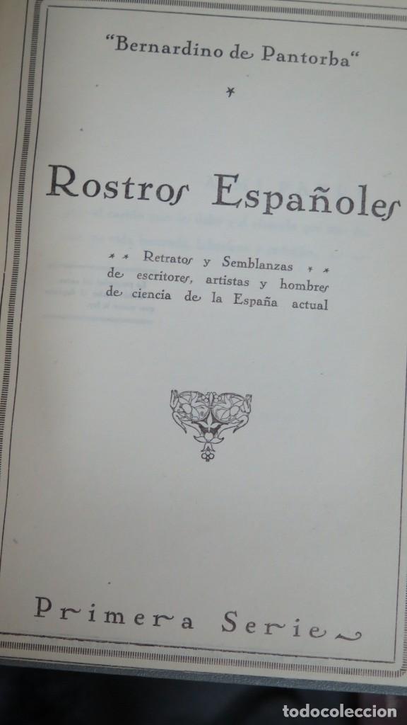 Libros antiguos: ROSTROS ESPA&Ntilde;OLES. PANTORBA - Foto 2