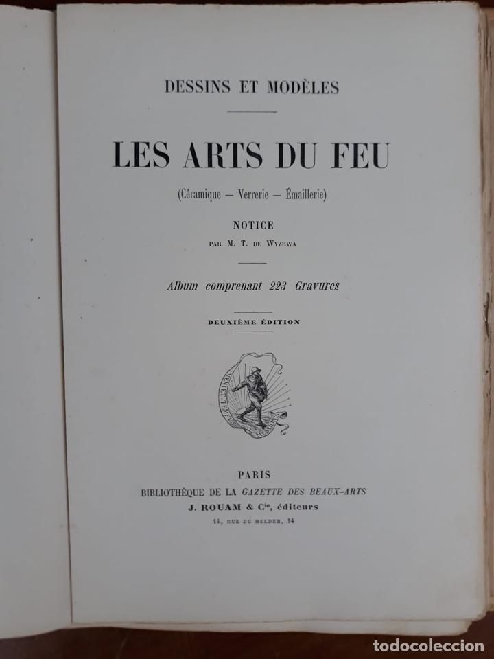 Libros antiguos: CERAMIQUE / LES ARTS DU FEU dessins et modèles 223 gravures 1889 - Foto 2 - 216006525